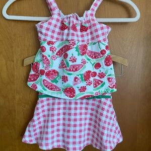 NWOT Big Fish by Sweet Potatoes Inc. strawberry and watermelon set
